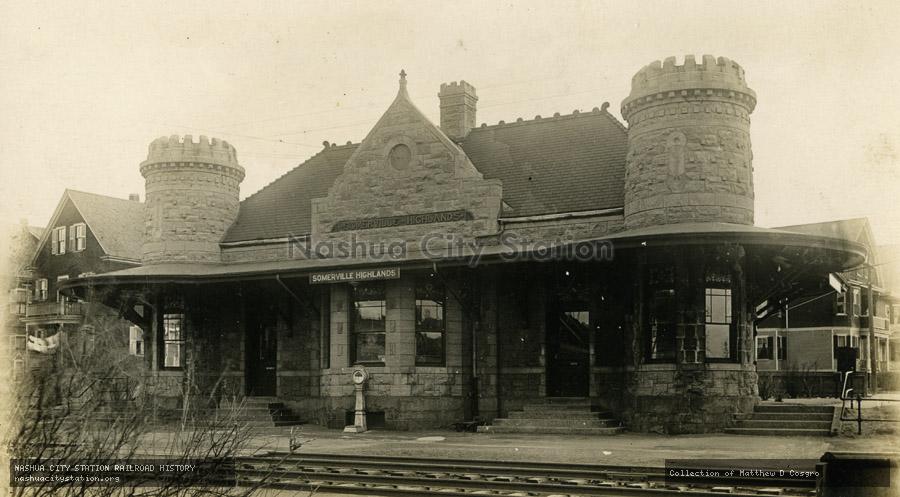 Postcard: Somerville Highlands station